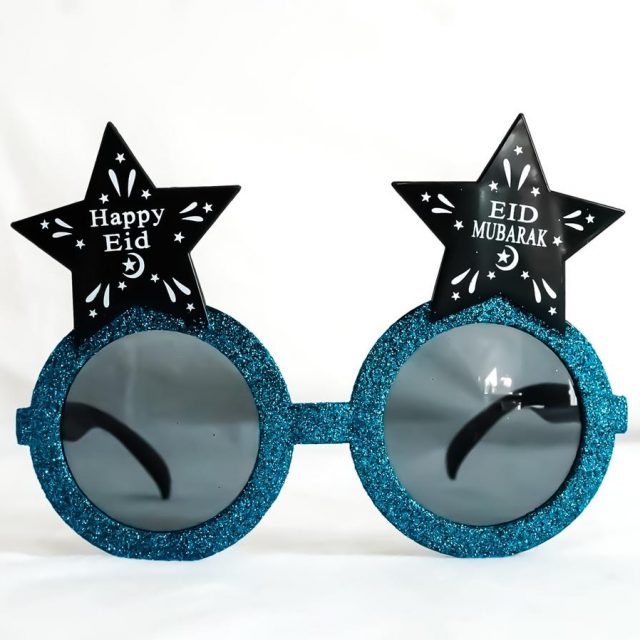 Eid Mubarak & Happy Eid Kids Glasses (Blue)