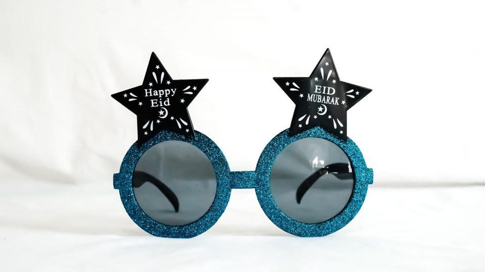 Eid Mubarak & Happy Eid Kids Glasses (Blue)