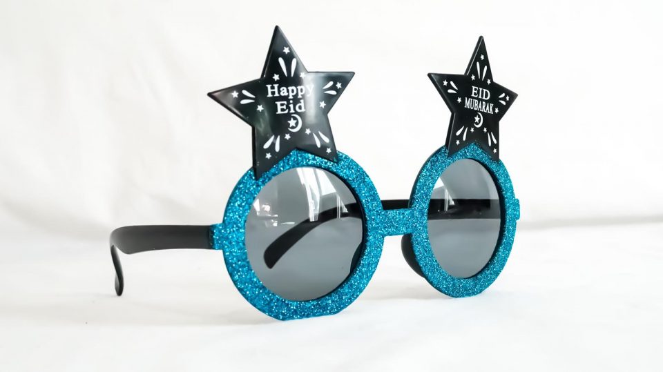 Eid Mubarak & Happy Eid Kids Glasses (Blue) - Image 2