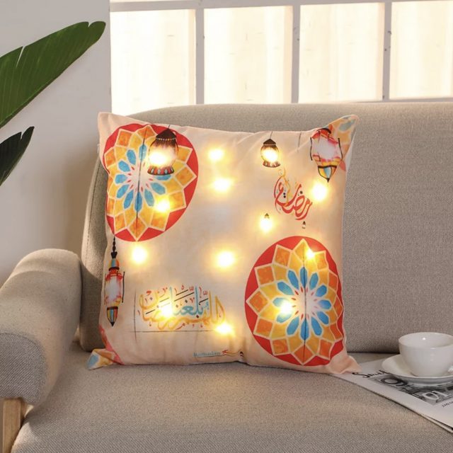 Ramadan Kareem Lighting Cushion Cover