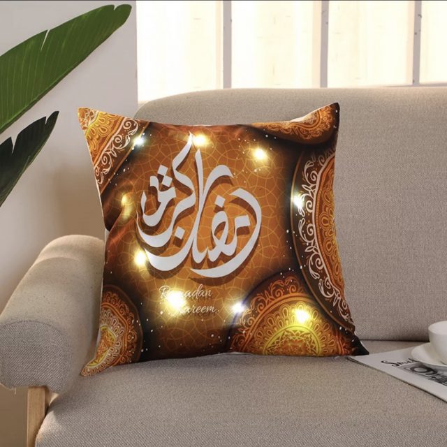 Ramadan Kareem Lighting Cushion Cover